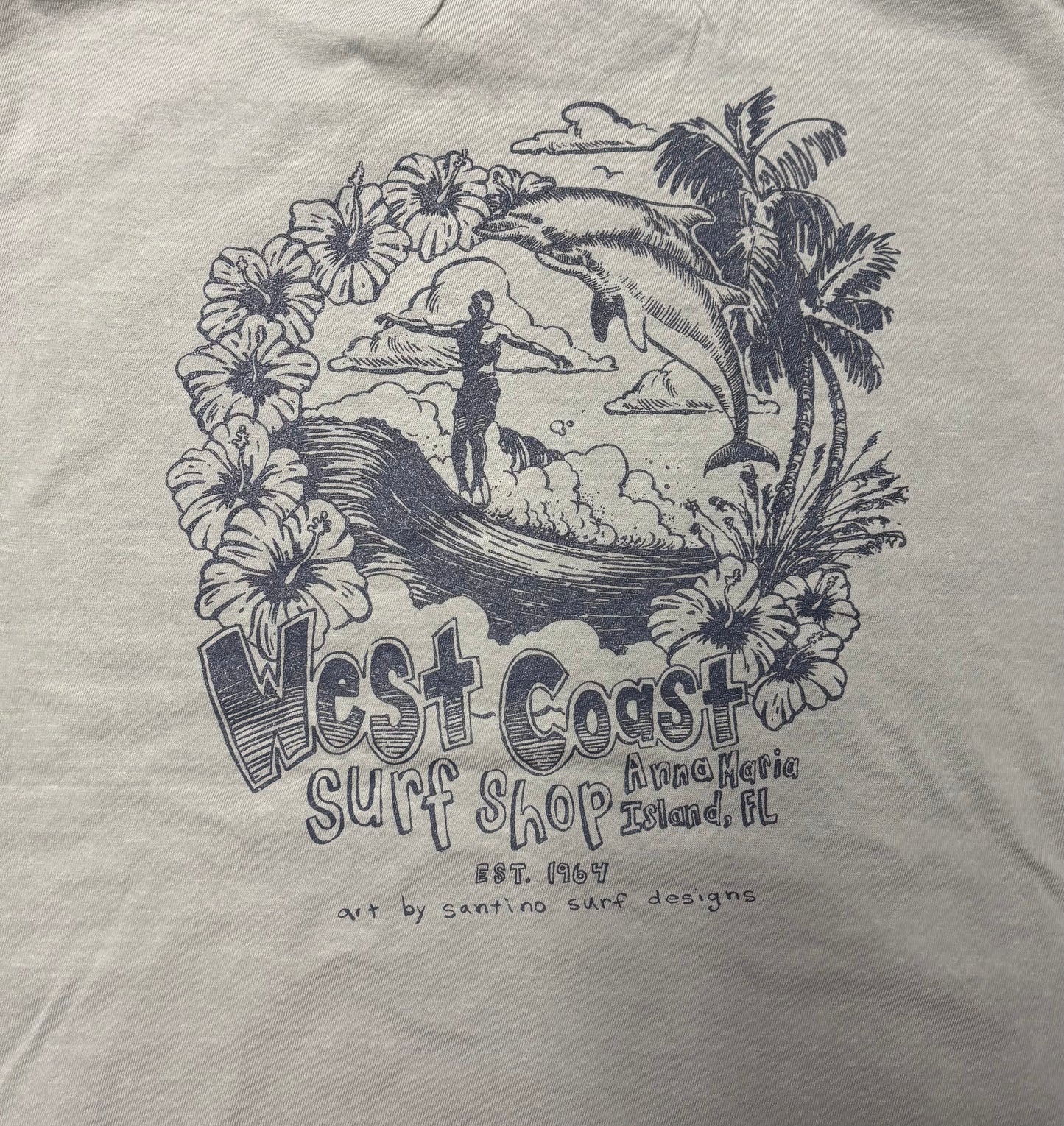 West Coast Surf Shop by Santino Surf Designs Tee