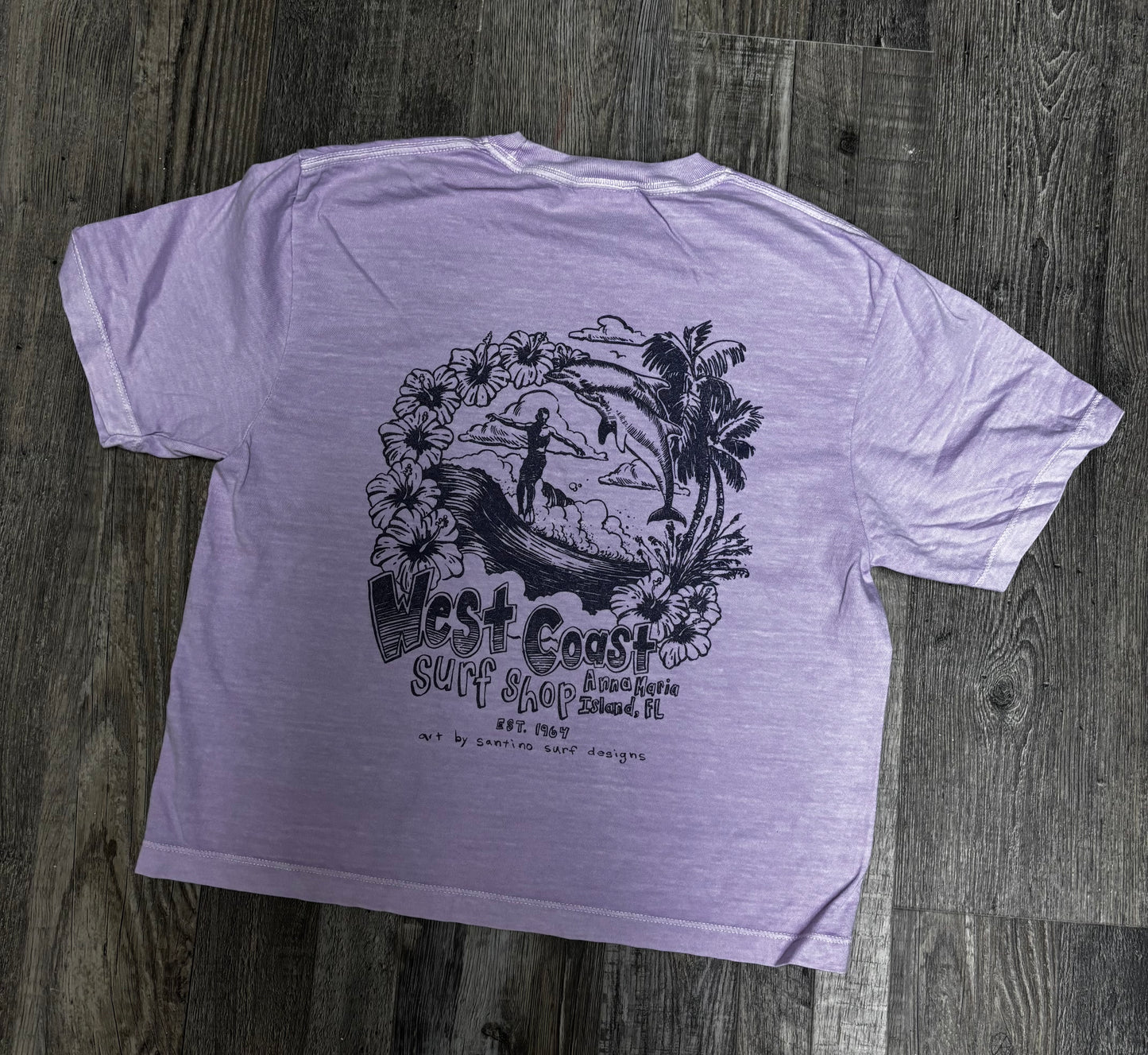 West Coast Surf Shop by Santino Surf Designs Womens Tee