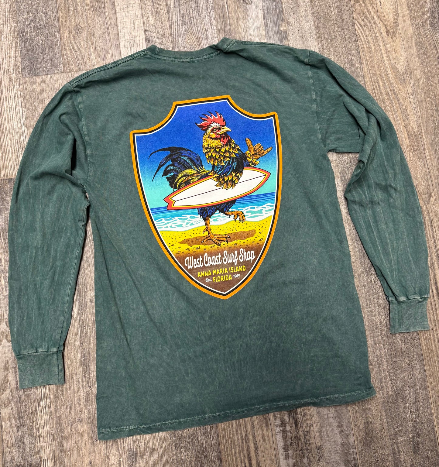 West Coast Surf Shop Rooster Long Sleeve Tee