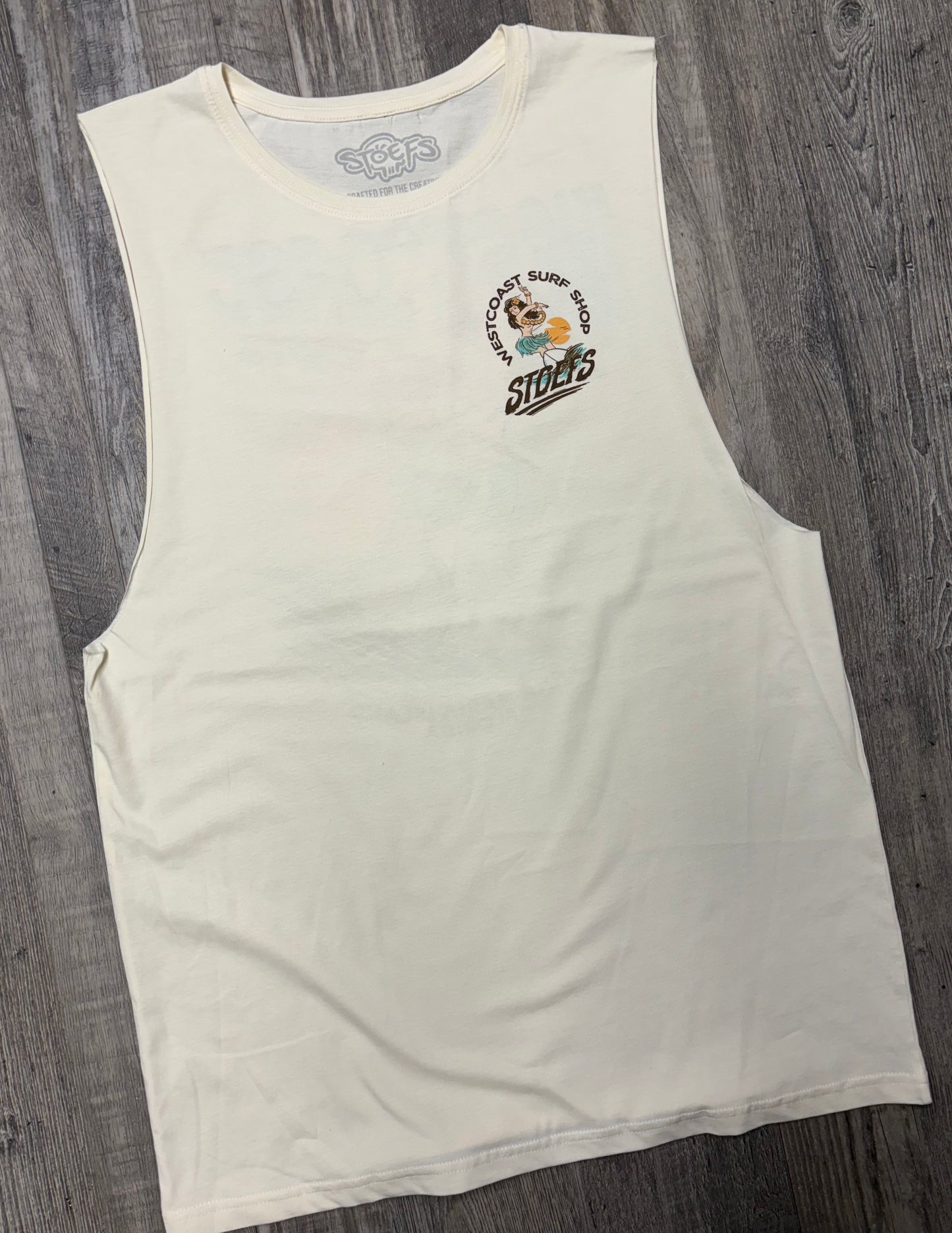 West Coast Surf Shop by Stoefs Studio Hula Girl Sleeveless Tee