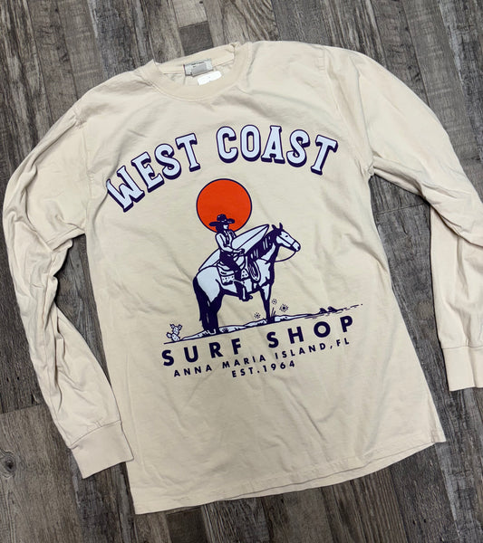 West Coast Surf Shop Surfing Cowgirl Longsleeve Tee
