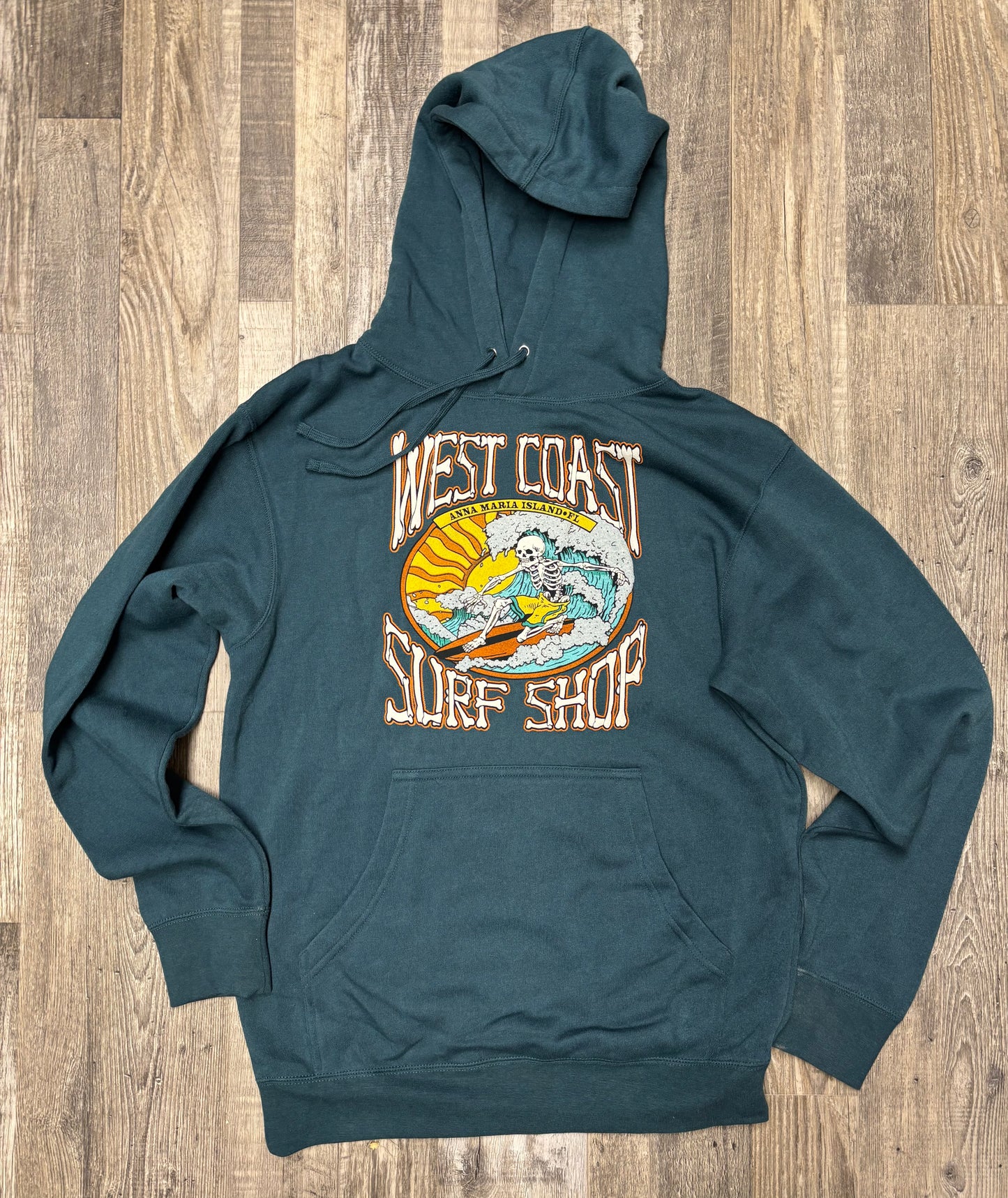 West Coast Surf Shop Surfing Skeleton Hoodie