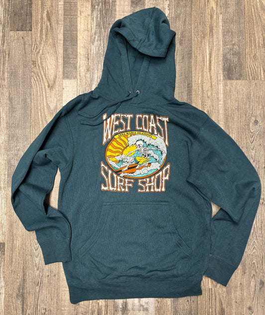 West Coast Surf Shop Surfing Skeleton Hoodie