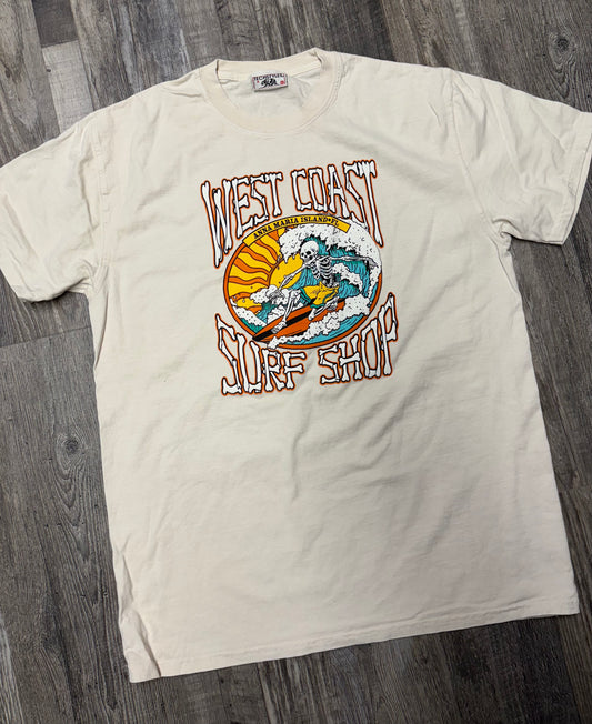 West Coast Surf Shop Surfing Skeleton Tee