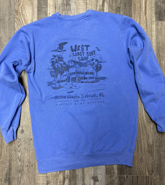 West Coast Surf Shop by Santino Surf Designs Sweatshirt