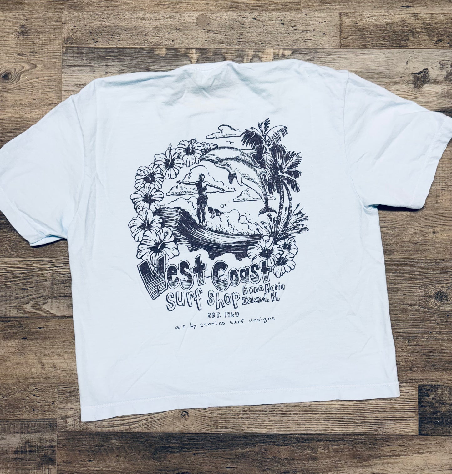 West Coast Surf Shop by Santino Surf Designs Womens Tee
