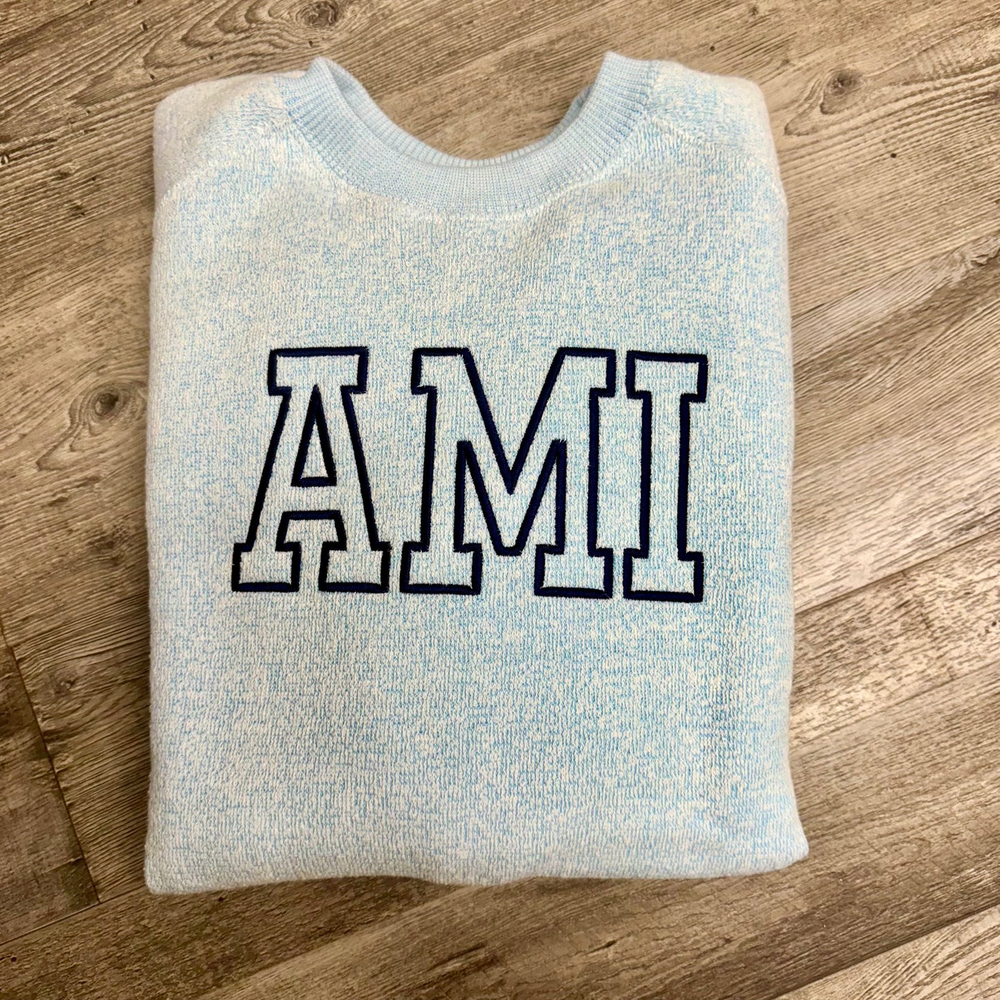 AMI Raglan Sweatshirt Carolina Blue