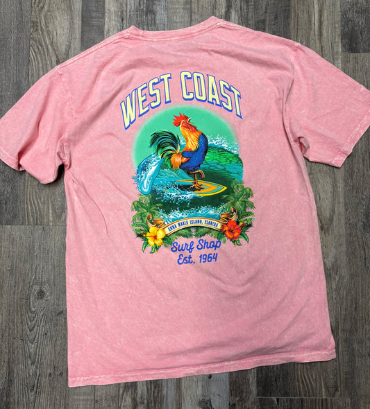 West Coast Surf Shop Surfing Rooster Tee