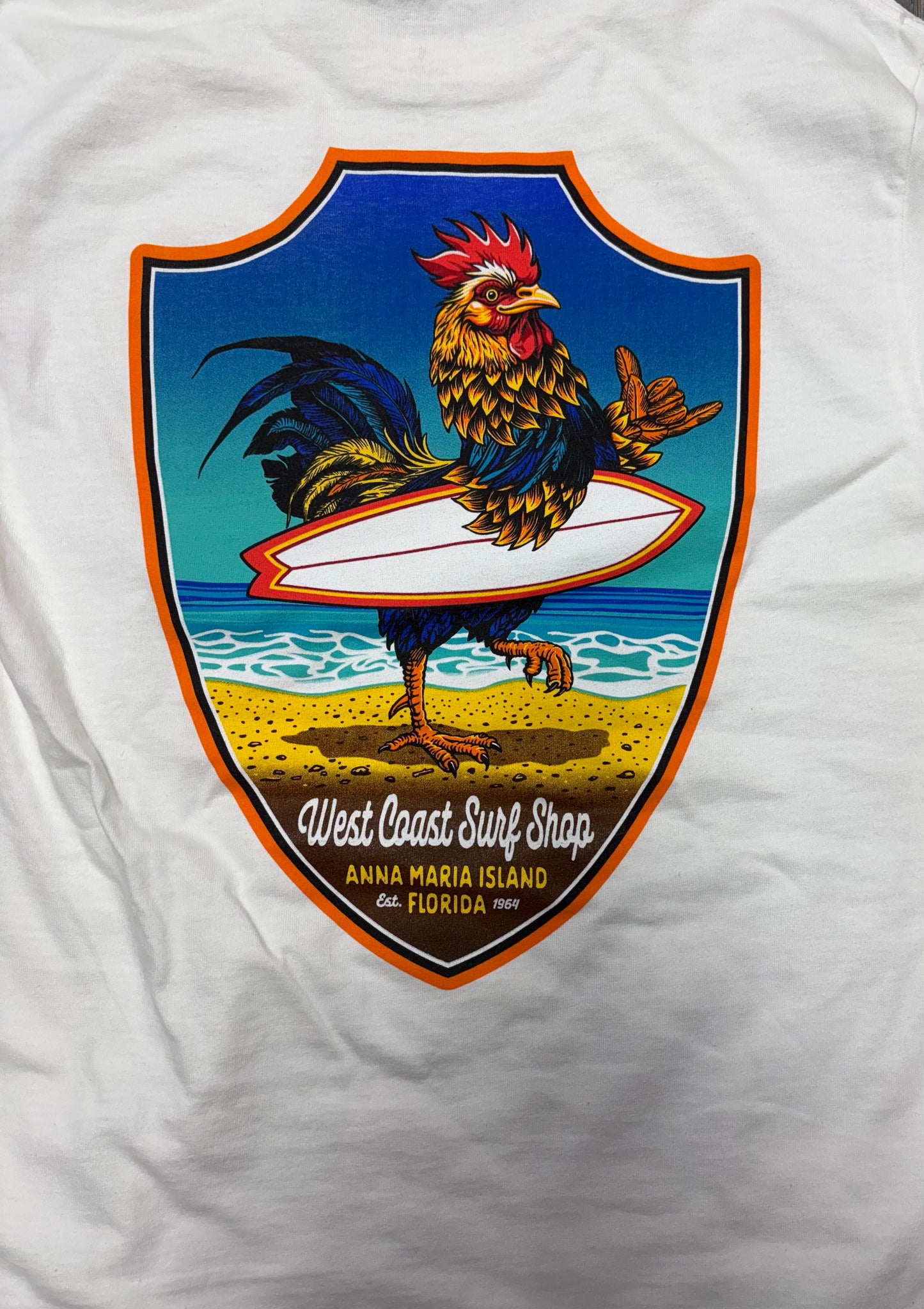 West Coast Surf Shop Rooster Long Sleeve Tee