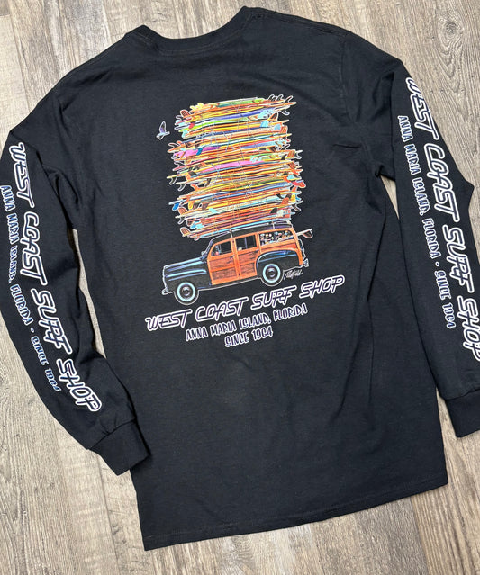 West Coast Surf Shop Woody Long Sleeve Tee