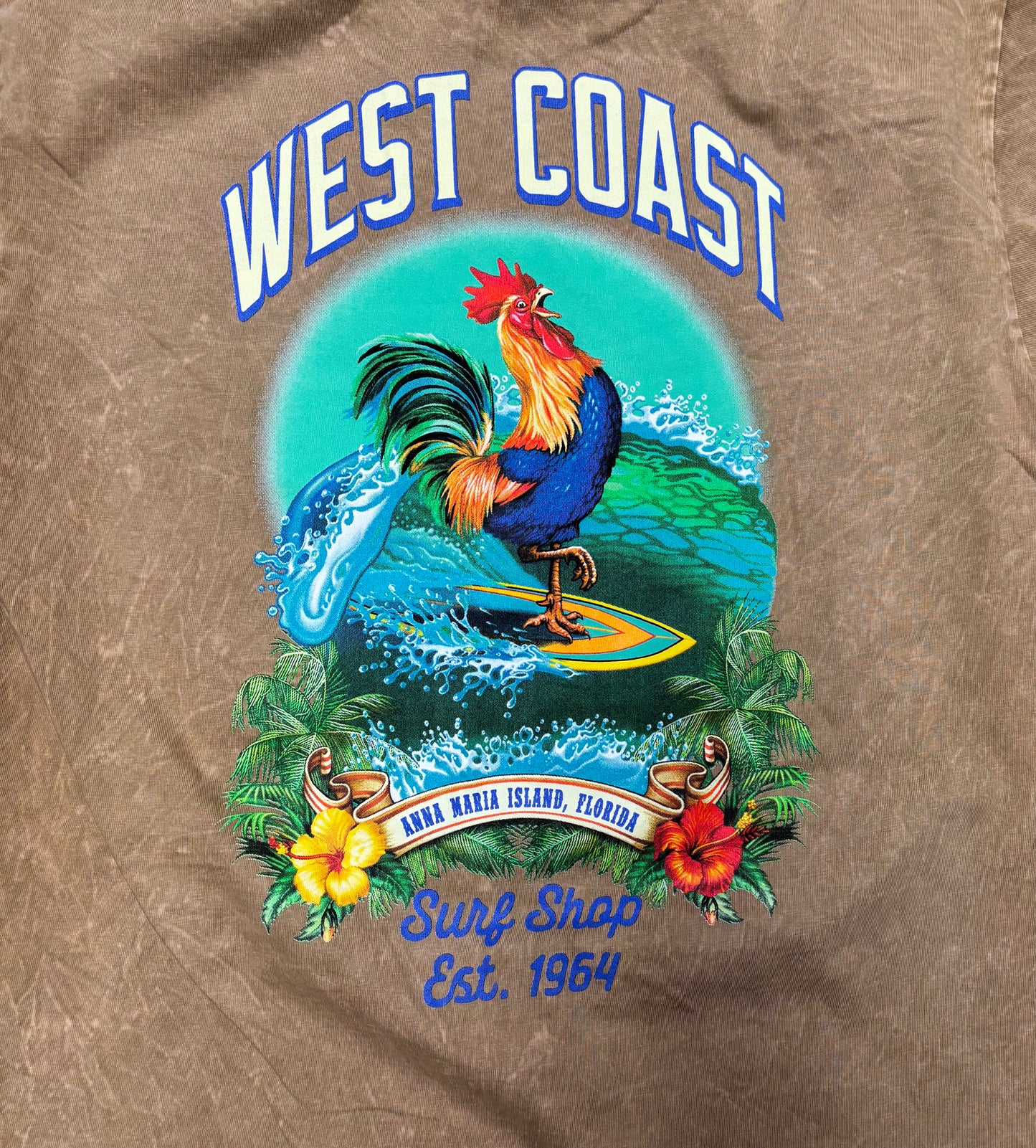 West Coast Surf Shop Surfing Rooster Tee