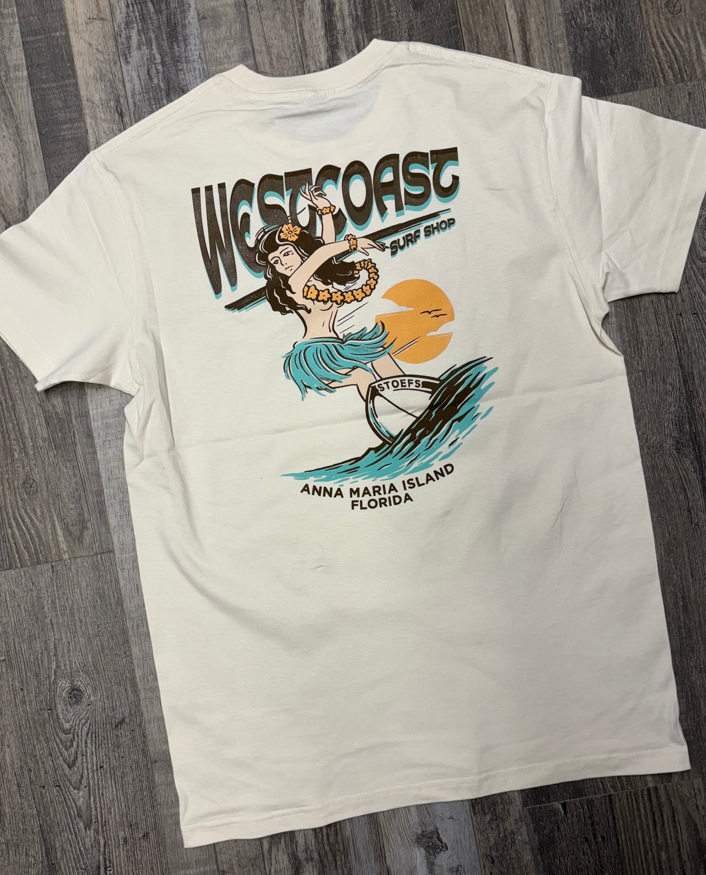 West Coast Surf Shop by Stoefs Studio Hula Girl Tee