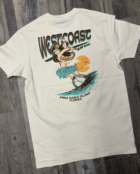West Coast Surf Shop by Stoefs Studio Hula Girl Tee
