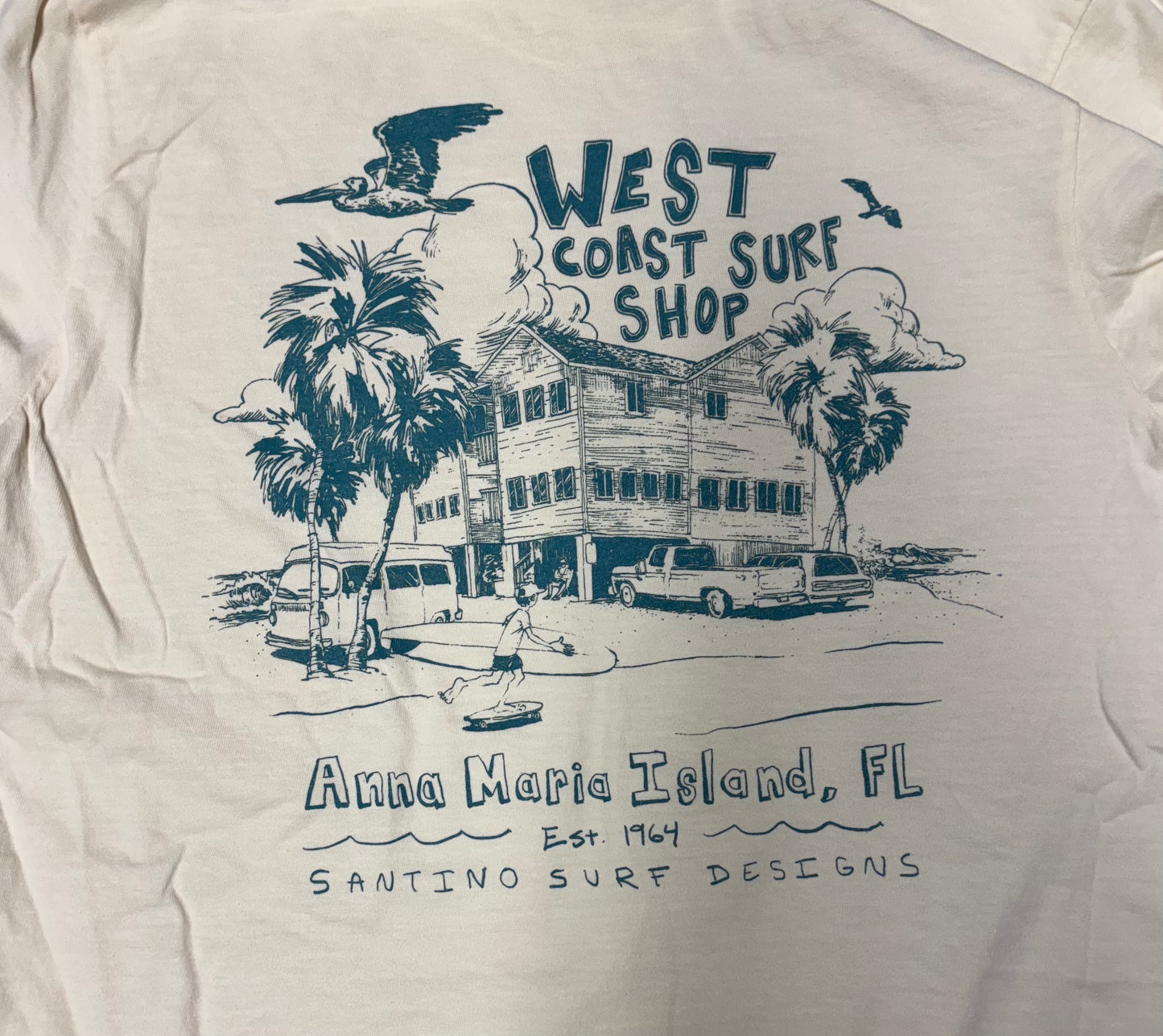 West Coast Surf Shop by Santino Surf Designs Long Sleeve Tee
