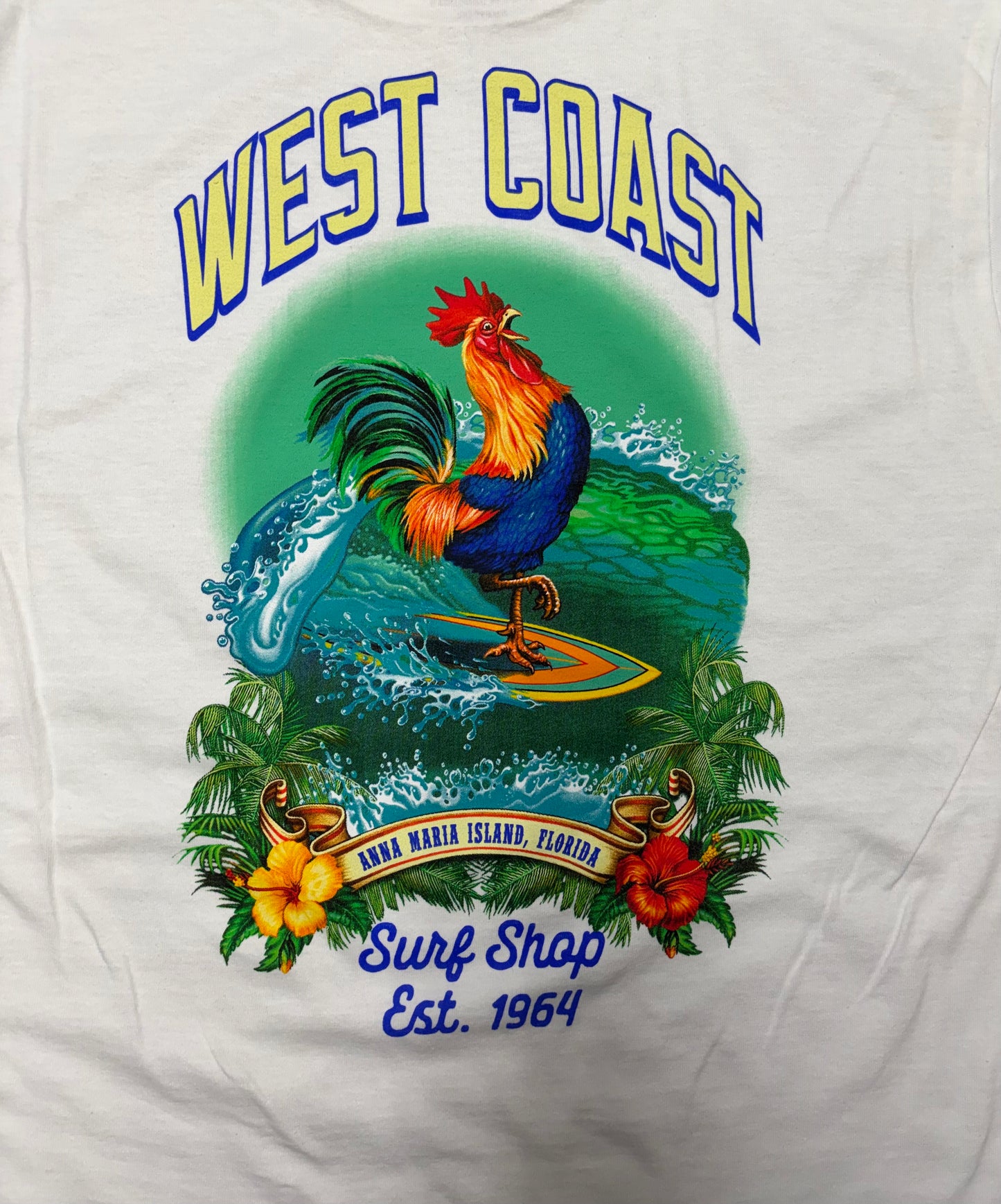 West Coast Surf Shop Surfing Rooster Tee