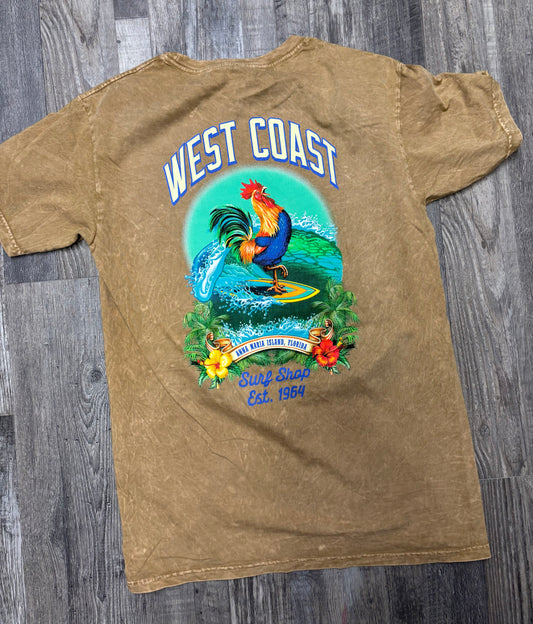 West Coast Surf Shop Surfing Rooster Tee