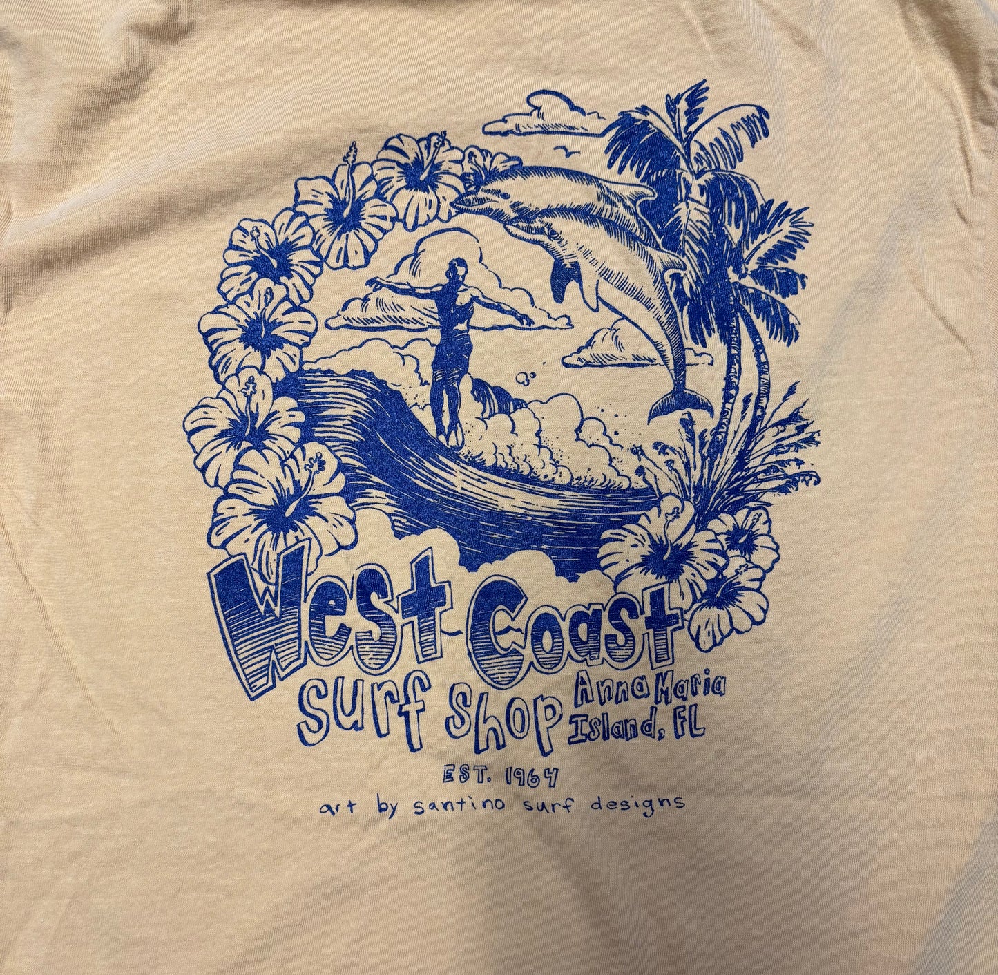 West Coast Surf Shop by Santino Surf Designs Tee