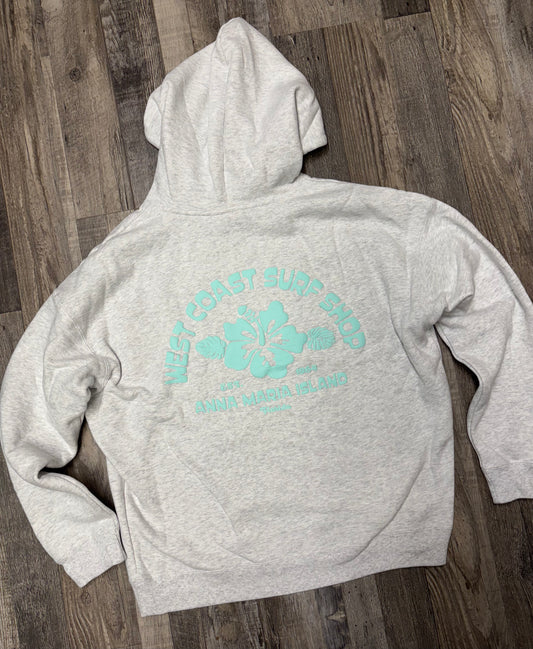 West Coast Surf Shop Puff Hibiscus Hoodie
