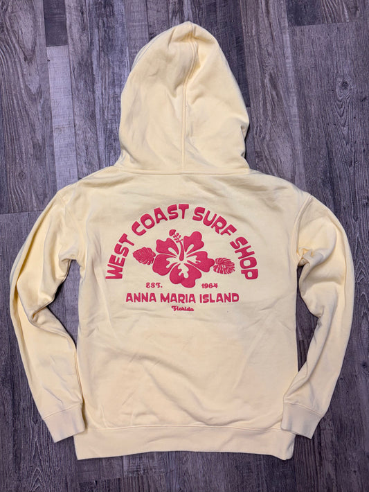 West Coast Surf Shop Puff Hibiscus Hoodie