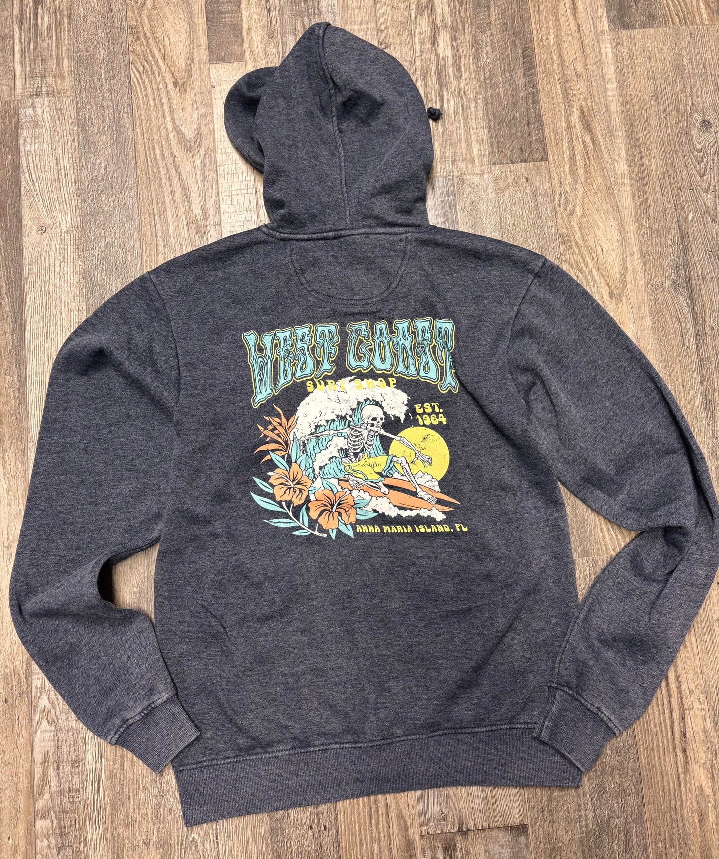 West Coast Surf Shop Skelly Zip Up Hoodie