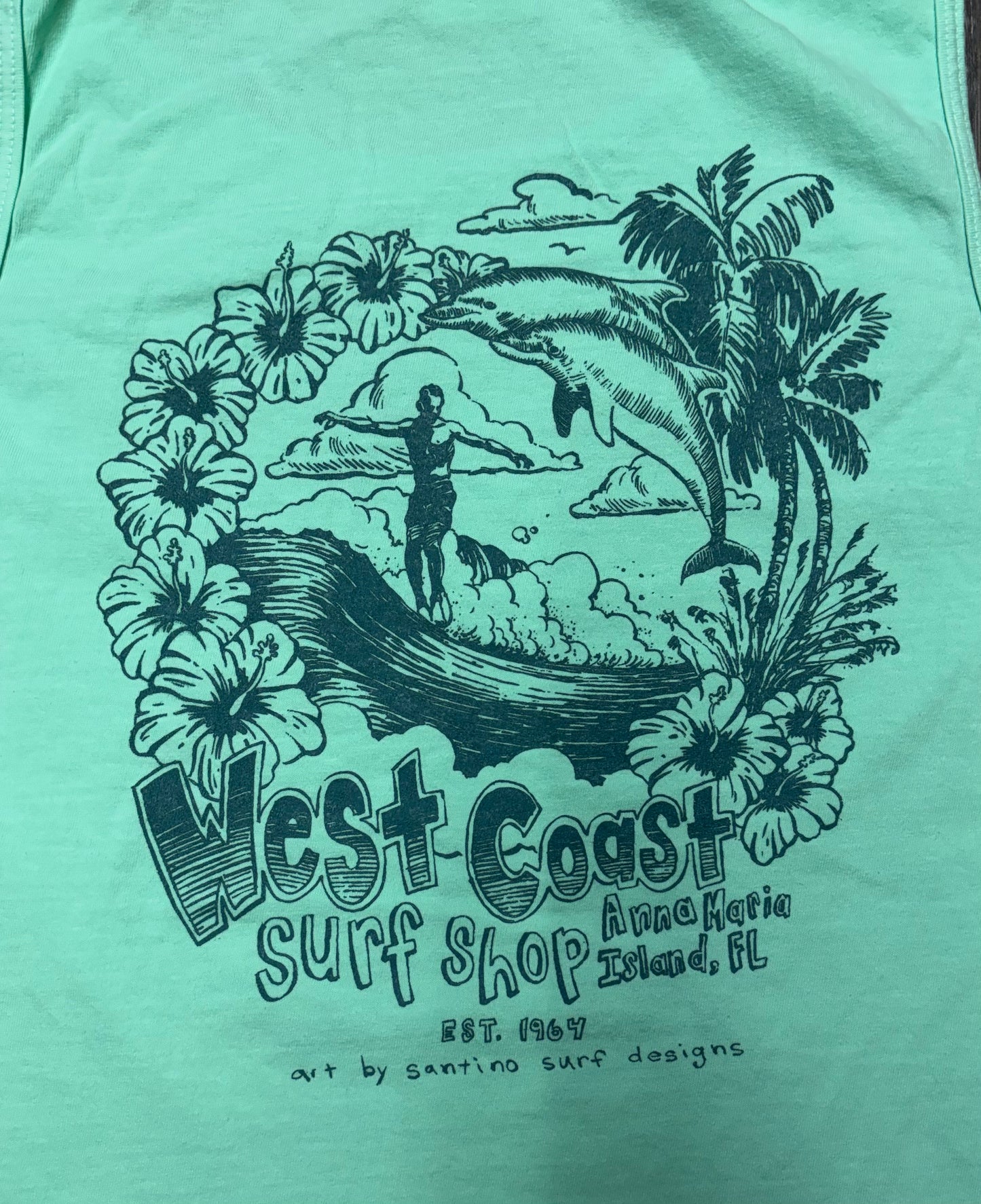 West Coast Surf Shop by Santino Surf Designs Tank