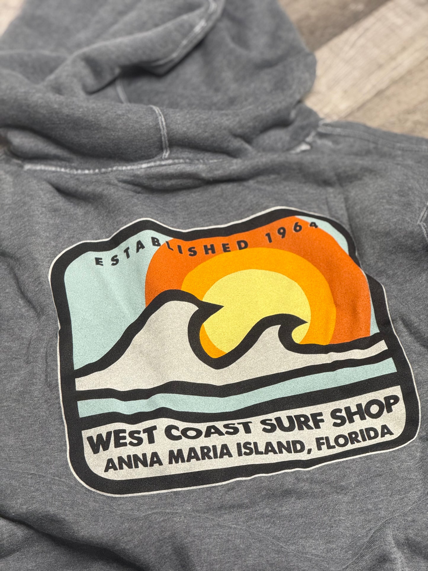 West Coast Surf Shop Heather Charcoal Pillow Talk Hoodie