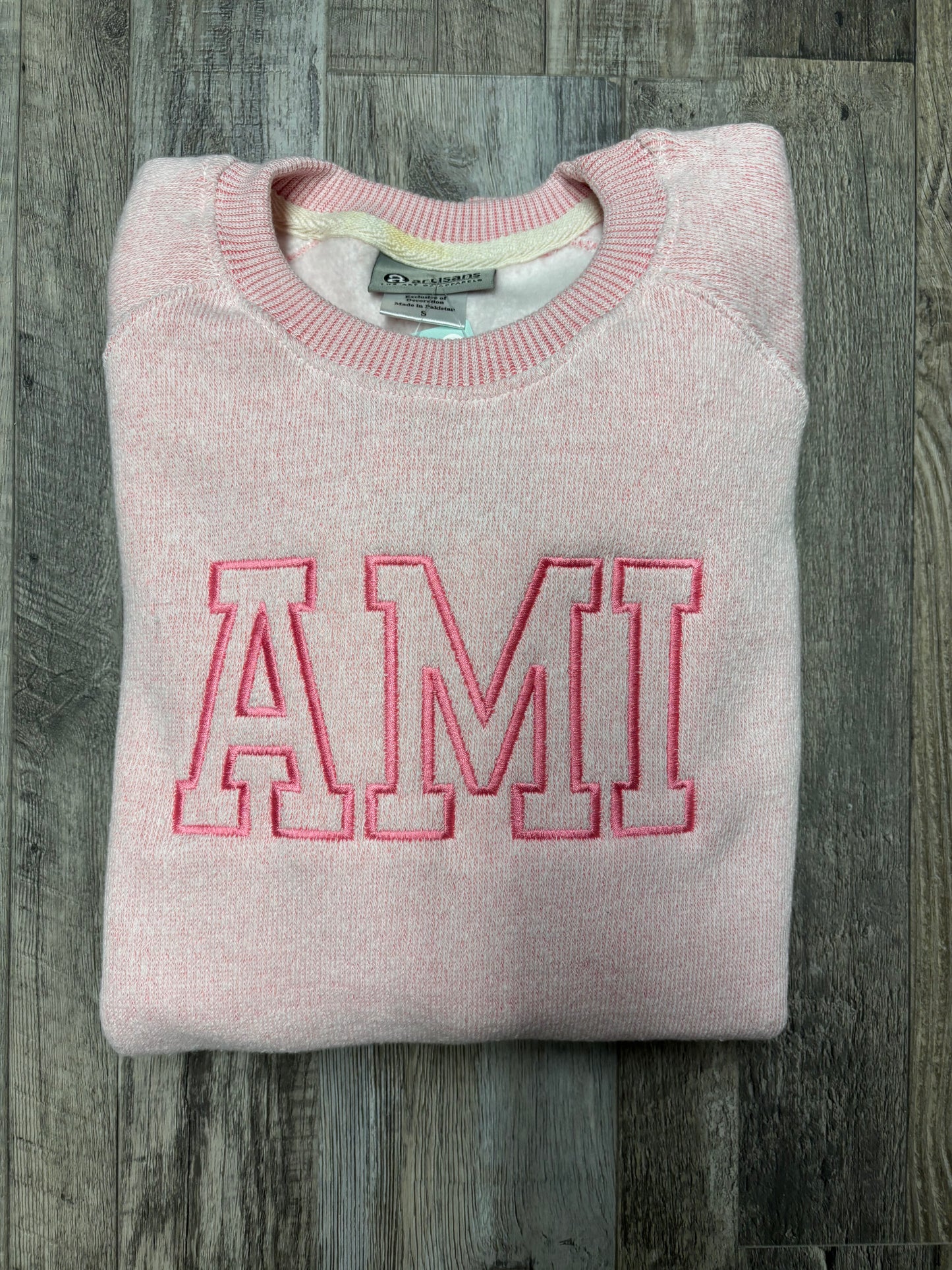AMI Raglan Sweatshirt Pink