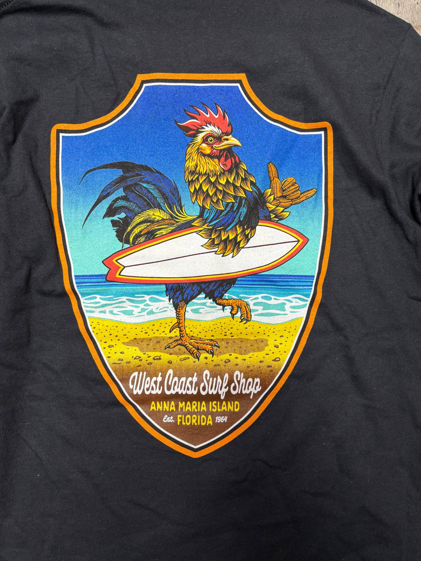 West Coast Surf Shop Rooster Long Sleeve Tee