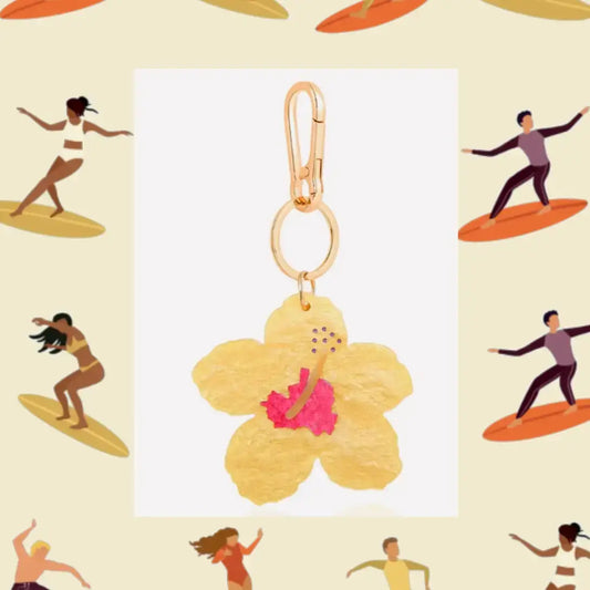 Hibiscus Keychain 