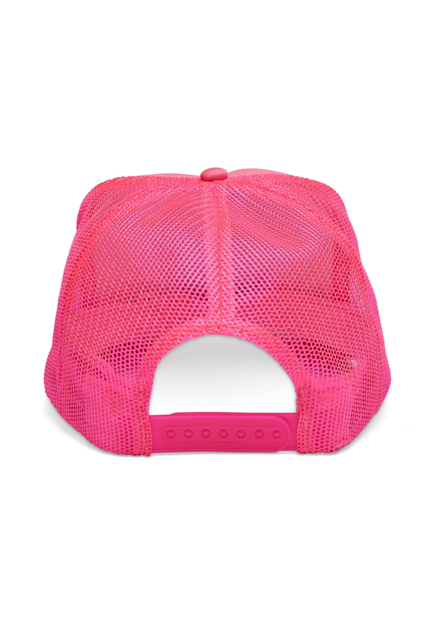 Electric Rainbow Trucker Hat in Pink