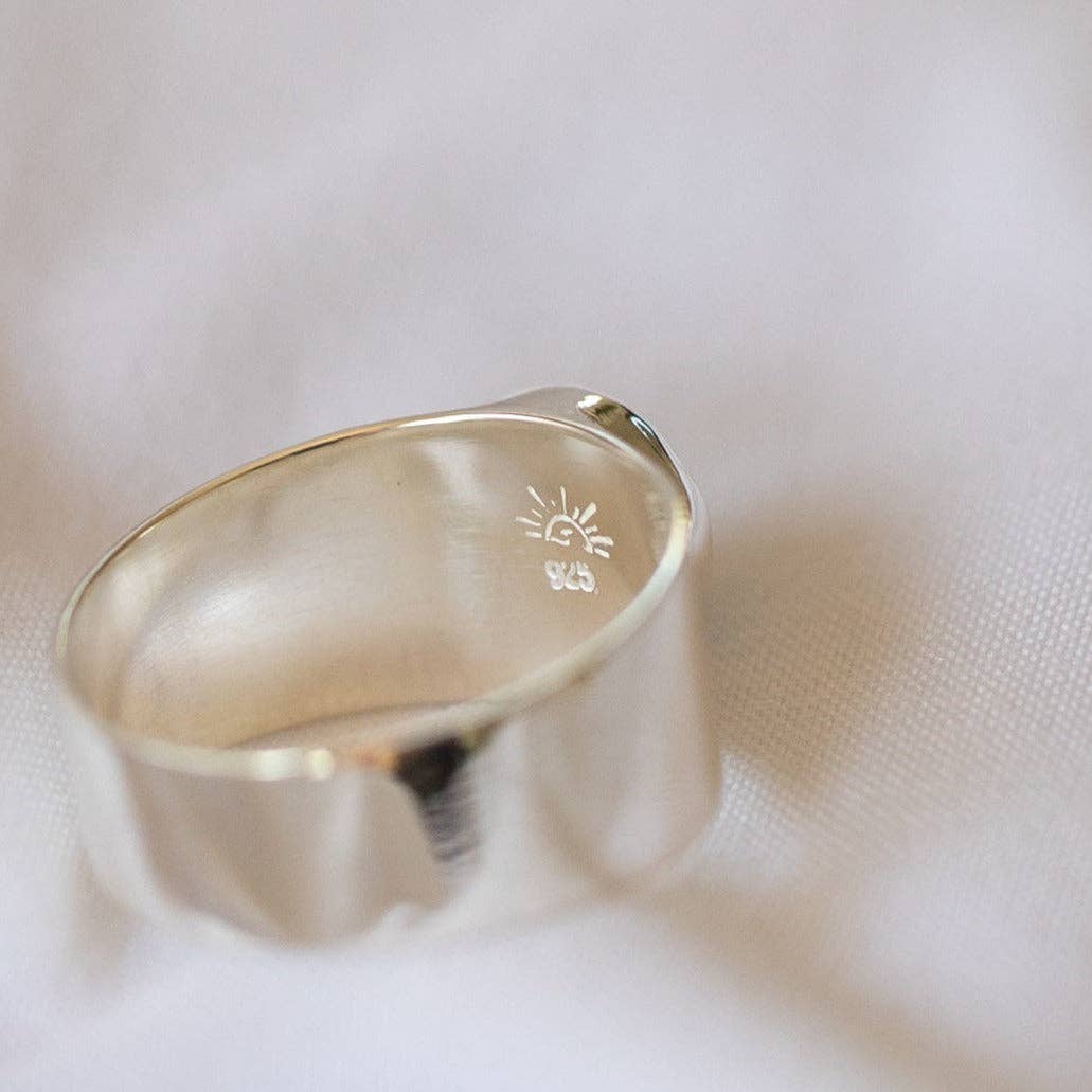 Blue Bold Sea Glass Band (Handmade)