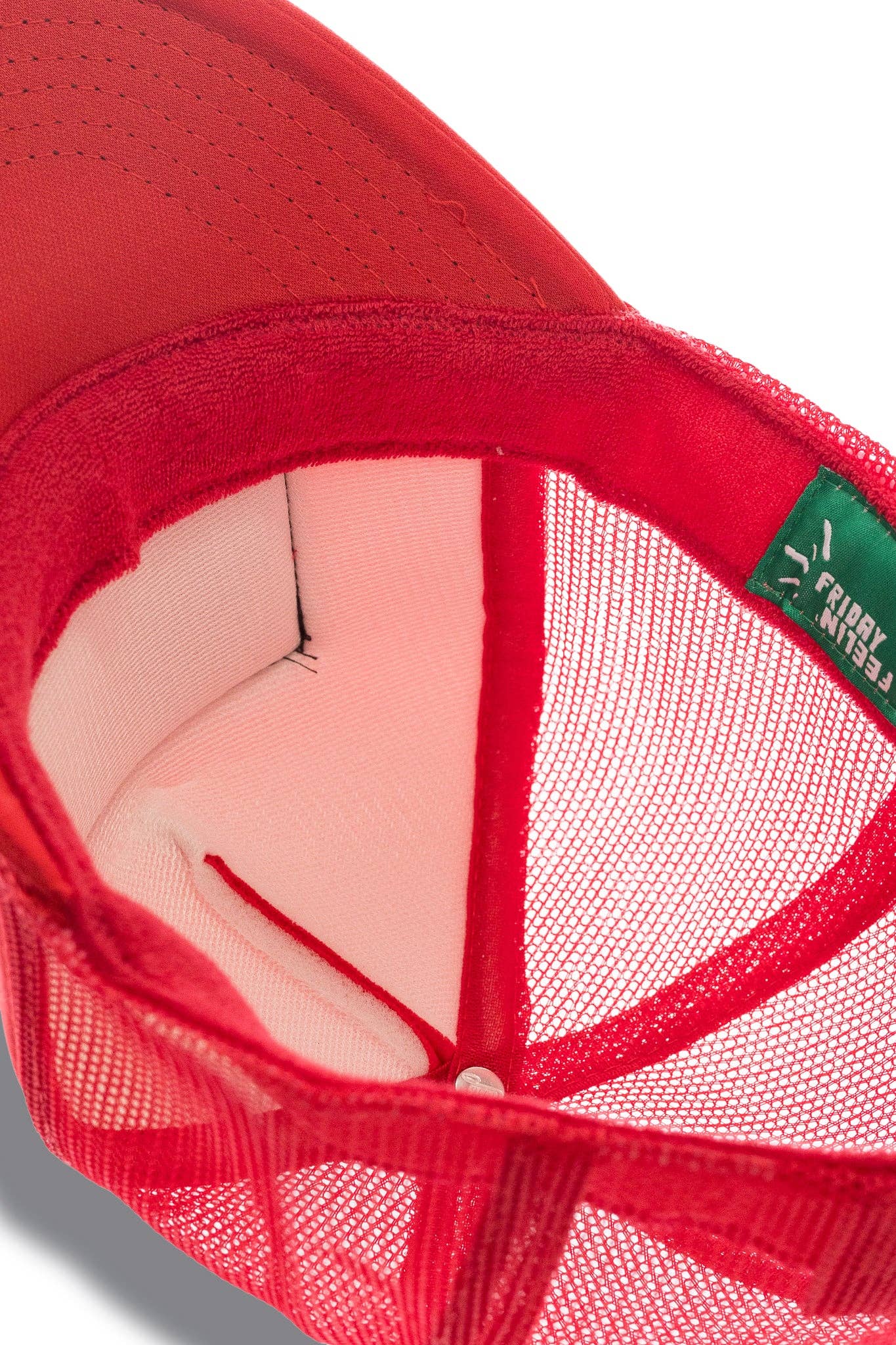Electric Rainbow Trucker Hat Red